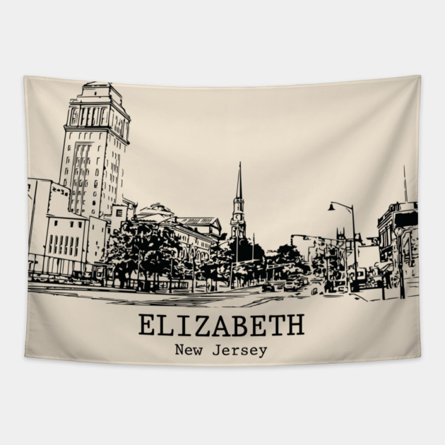 Elizabeth - New Jersey Tapestry by Lakeric