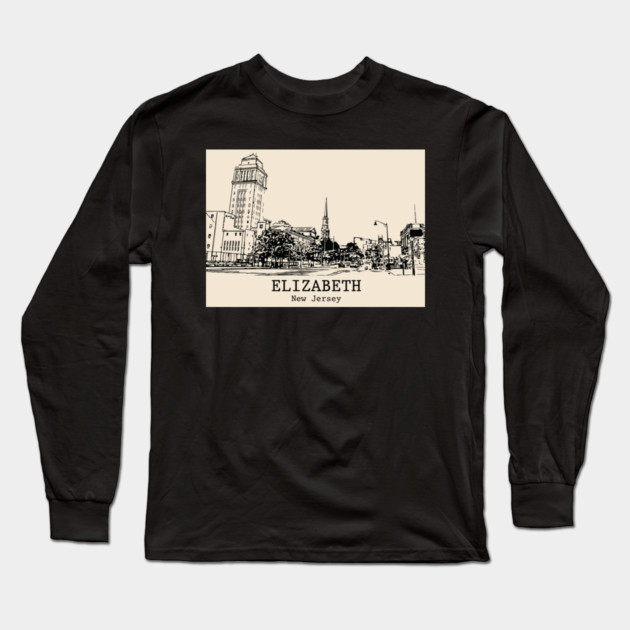 Elizabeth - New Jersey Long Sleeve T-Shirt by Lakeric