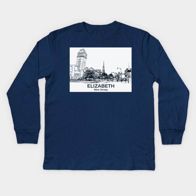 Elizabeth - New Jersey Kids Long Sleeve T-Shirt by Lakeric
