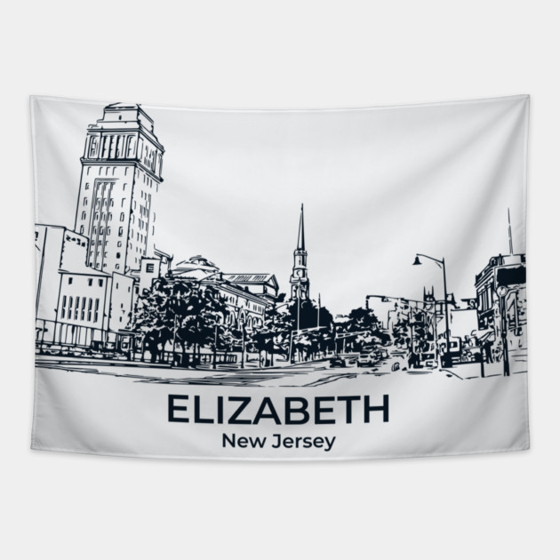 Elizabeth - New Jersey Tapestry by Lakeric