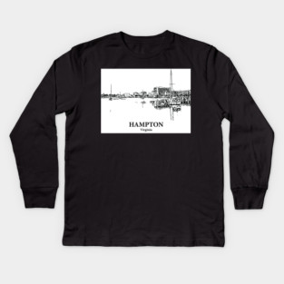Hampton - Virginia Kids Long Sleeve T-Shirt