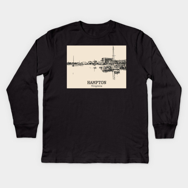 Hampton - Virginia Kids Long Sleeve T-Shirt by Lakeric