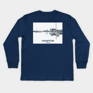 Hampton - Virginia Kids Long Sleeve T-Shirt