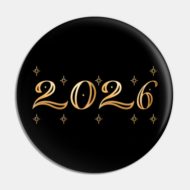 2026 New Year Celebration Pin by Creatifly Graphic Tees