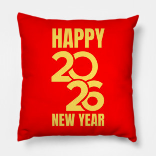 Happy New Year 2026 Pillow