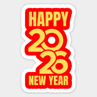 Happy New Year 2026 Sticker