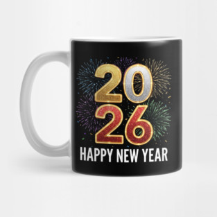 Happy New Year 2026 Fireworks Celebration Mug