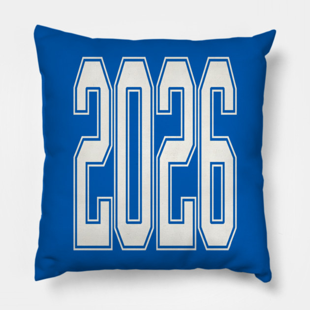 2026 New Year Retro Pillow by Creatifly Graphic Tees