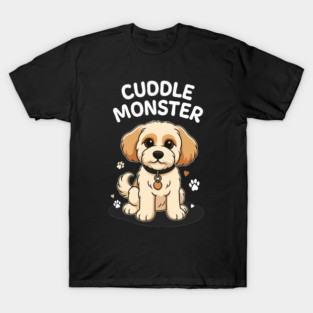 Cuddle Monster – Cute Cavachon / Cavapoo Style Cartoon Dog Design T-Shirt