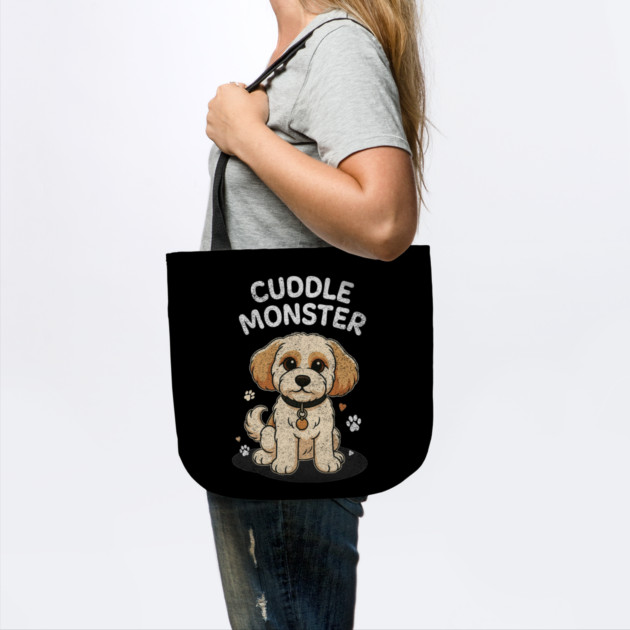 Cuddle Monster – Vintage Distressed Style Cute Cartoon Dog Lover Design by Butter Creative