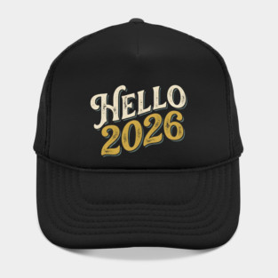 Hello 2026 Retro New Year Greeting Hat