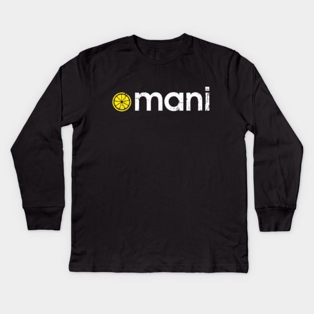 Mani - The Stone Roses Indie Manchester Lemon Kids Long Sleeve T-Shirt by Butter Creative