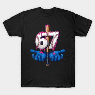 Baseball 67 Six Seven Funny Gen Alpha Meme Drip T-Shirt