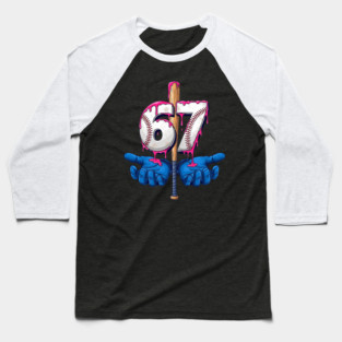 Baseball 67 Six Seven Funny Gen Alpha Meme Drip Baseball T-Shirt
