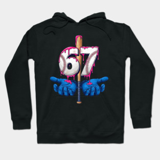 Baseball 67 Six Seven Funny Gen Alpha Meme Drip Hoodie
