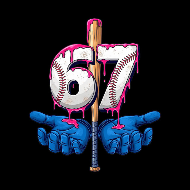 Baseball 67 Six Seven Funny Gen Alpha Meme Drip by yangho