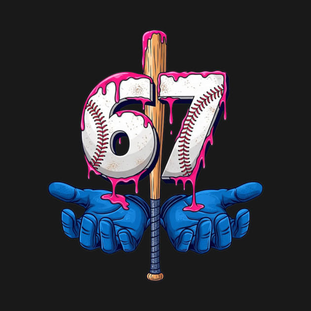 Baseball 67 Six Seven Funny Gen Alpha Meme Drip by yangho