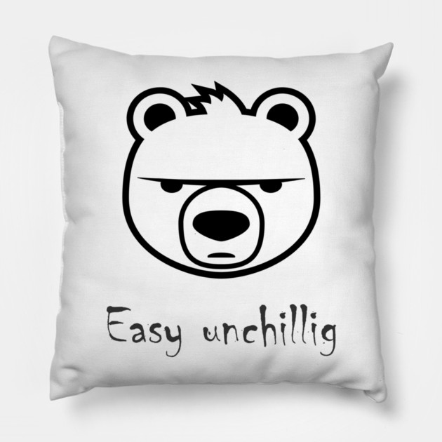 Easy unchillig Bär Pillow by Fasnacht Herisau