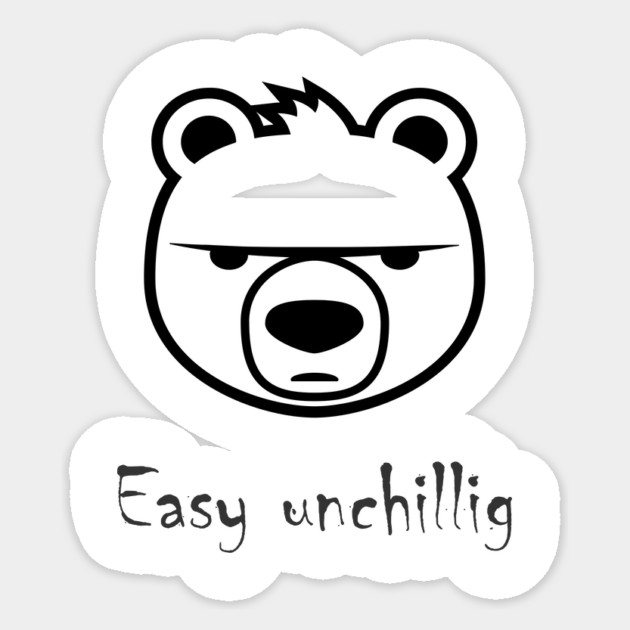 Easy unchillig Bär Sticker by Fasnacht Herisau
