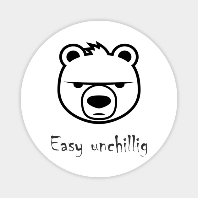 Easy unchillig Bär Magnet by Fasnacht Herisau