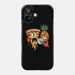 Scared Pizza Versus Pineapple Pizza Cutter Funny Food Phone Case