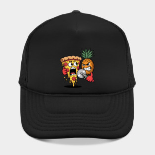 Scared Pizza Versus Pineapple Pizza Cutter Funny Food Hat