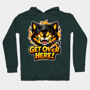 Get Over Here Ninja Fighter Head Hoodie
