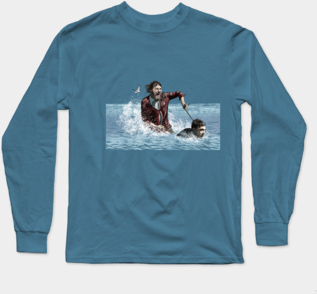 Swiss Army Man: Human Motorboat Long Sleeve T-Shirt by 51Deesigns