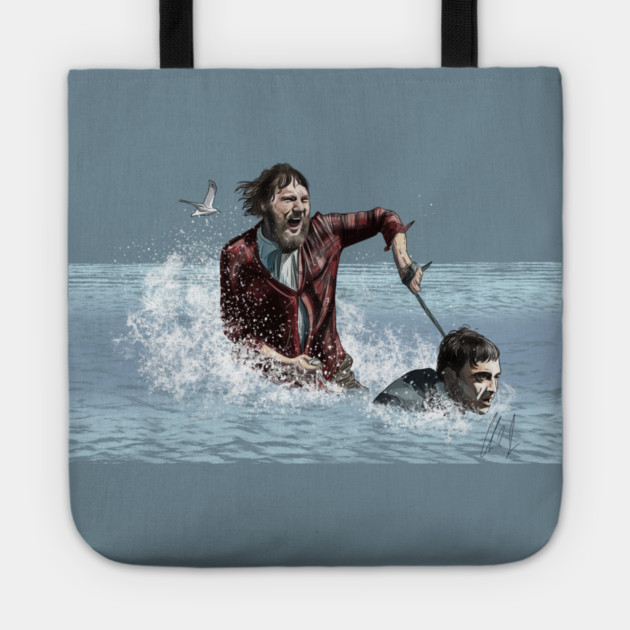Swiss Army Man: Human Motorboat Tote by 51Deesigns