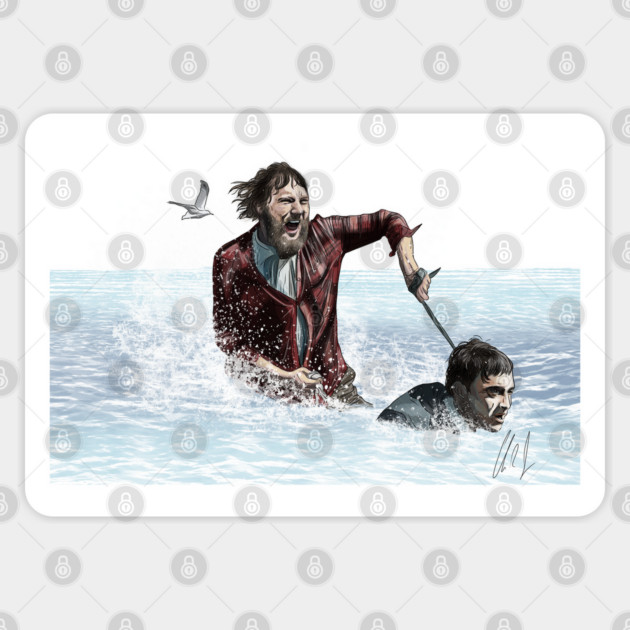 Swiss Army Man: Human Motorboat Sticker by 51Deesigns