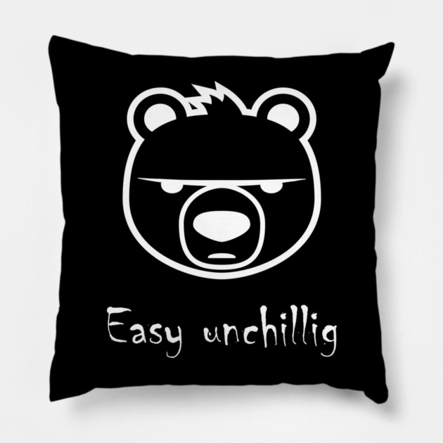 Easy unchillig Bär Pillow by Fasnacht Herisau