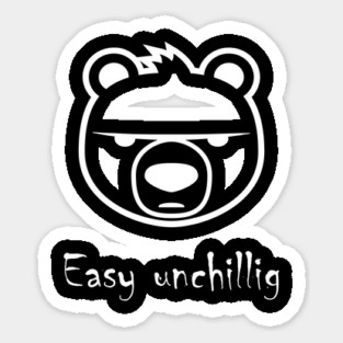 Easy unchillig Bär Sticker