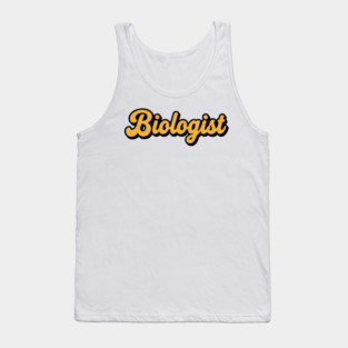 Retro Biologist Sticker Tank Top