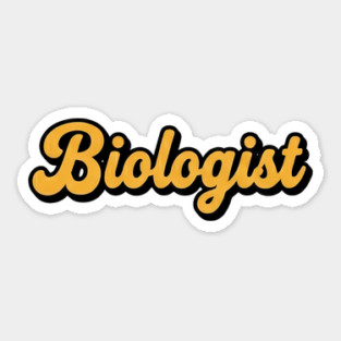 Retro Biologist Sticker Sticker