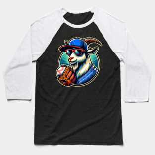 Baseball Goat Cool Cap Sunglasses Baseball T-Shirt