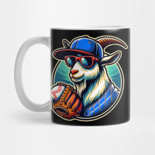 Baseball Goat Cool Cap Sunglasses Mug