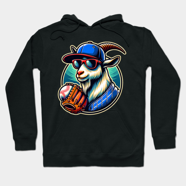 Baseball Goat Cool Cap Sunglasses Hoodie by yangho