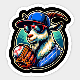 Baseball Goat Cool Cap Sunglasses Magnet