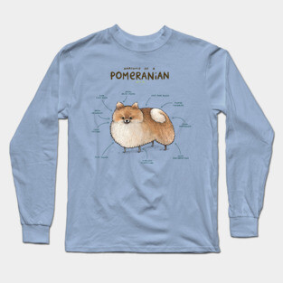 Anatomy of a Pomeranian Long Sleeve T-Shirt