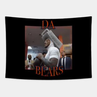 Da Bears - Dj Moore Chicago Football Cheese Grader Joke Fan Gameday - Chicago Bears Tapestry