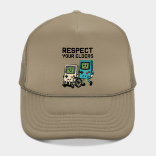 Respect Your Elders – Retro vs Modern Gaming Humor Illustration Hat