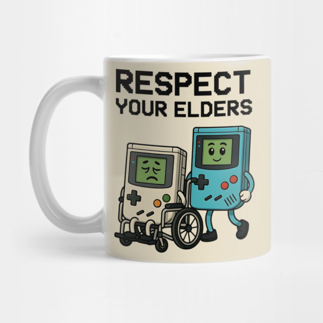 Respect Your Elders – Retro vs Modern Gaming Humor Illustration by Pixel Threads 