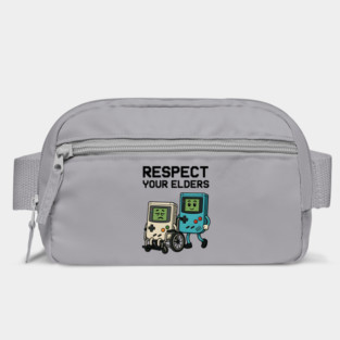 Respect Your Elders – Retro vs Modern Gaming Humor Illustration Bag