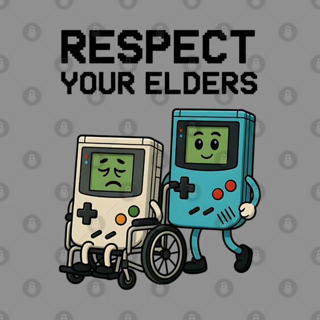 Respect Your Elders – Retro vs Modern Gaming Humor Illustration by Pixel Threads 