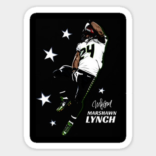 Marshawn Lynch Seattle Catch Sticker