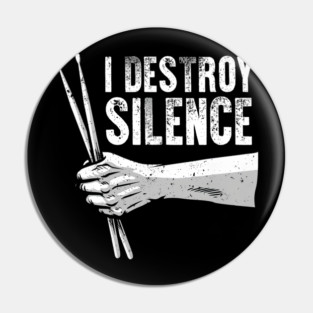 Best Drummer Art Drumming Drum Set Lovers Pin