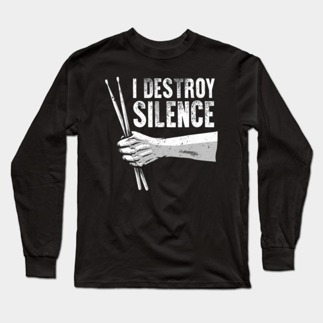 Best Drummer Art Drumming Drum Set Lovers Long Sleeve T-Shirt by yangho