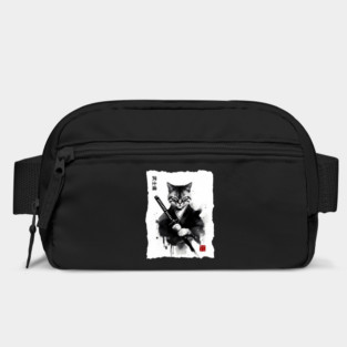 Samurai Cat, Fierce Japanese Art Sumi-e Epic Warrior Feline with Katana for Cat Lovers, Anime & Martial Arts Fans Bag