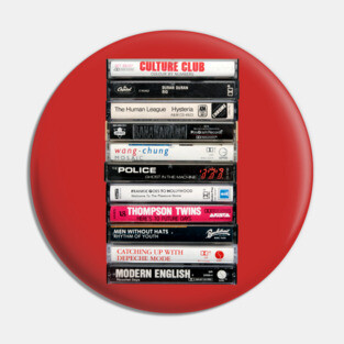 New Wave Cassette Tapes Pin