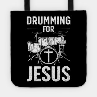 Best Drumming Art Drummer Drum Drumming Jesus Tote